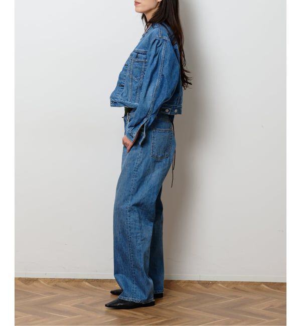  「《予約》レースアップデニムパンツ」|デニム|