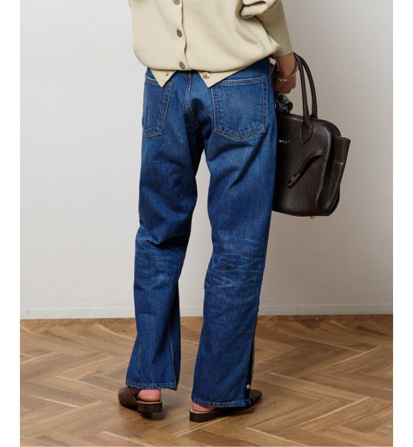  「《予約》サイドスナップデニムパンツ」|デニム|