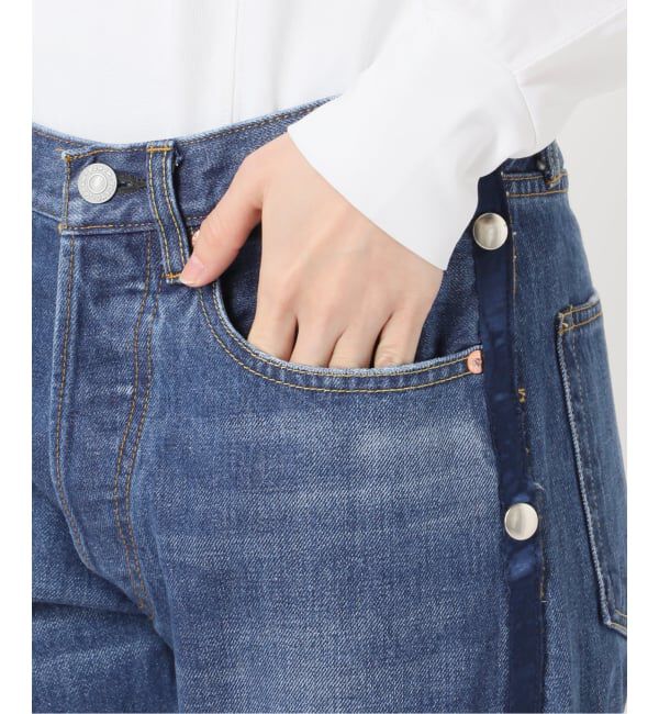  「《予約》サイドスナップデニムパンツ」|デニム|