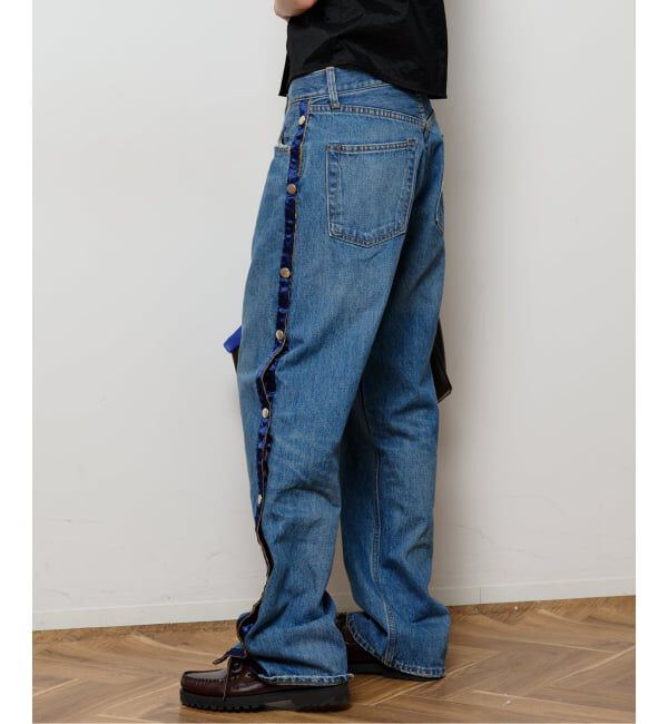  「《予約》サイドスナップデニムパンツ」|デニム|