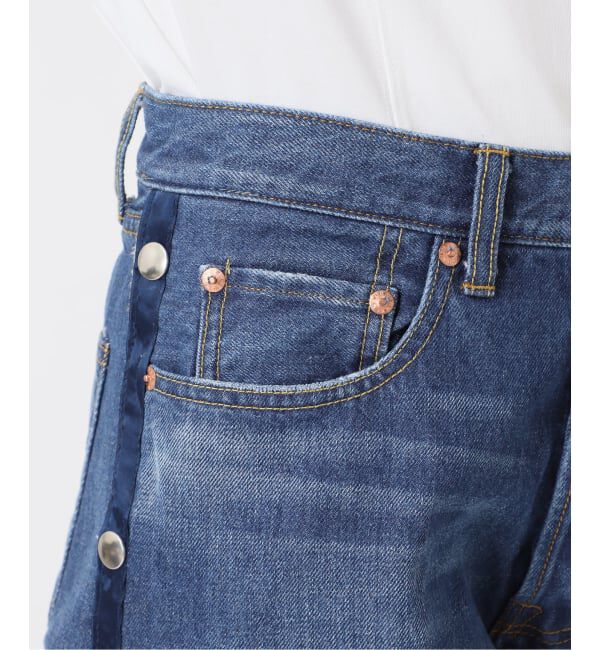  「《予約》サイドスナップデニムパンツ」|デニム|