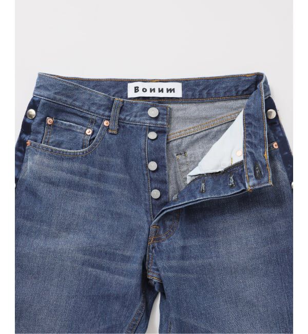  「《予約》サイドスナップデニムパンツ」|デニム|