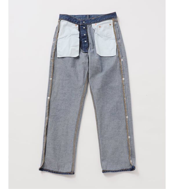  「《予約》サイドスナップデニムパンツ」|デニム|