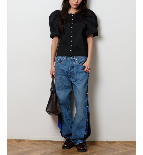  「《予約》サイドスナップデニムパンツ」|デニム|