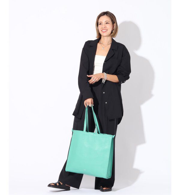  「【blancle/ ブランクレ】S.LETHER SQUEEZE BIG TOTE」|トートバッグ|