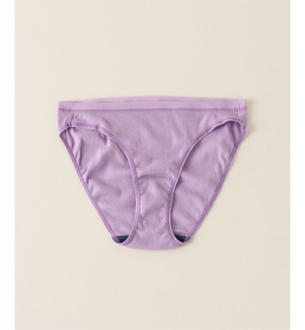  「OVERNEATH Briefs018 リブ：ショーツ」|インナー|パープル B