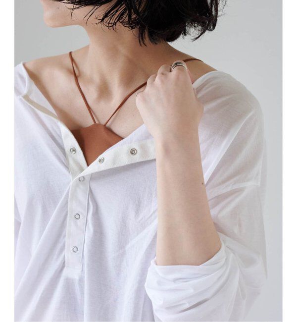 EMILYWEEK「EMILY WEEK&times;FRAMeWORK Vラインクロップドブラキャミソール」|インナー|キャメル