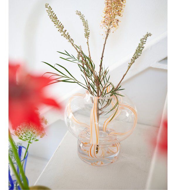 journal standard Furniture「GLASS VASE ROBBIA　フラワーベース 花器 花瓶」|その他|オレンジ