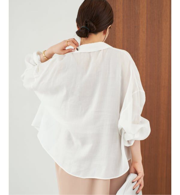 Plage「《追加予約》RAMIE LYOCELL CROPPED シャツ」|シャツ・ブラウス|