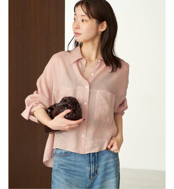 Plage「《追加予約》RAMIE LYOCELL CROPPED シャツ」|シャツ・ブラウス|