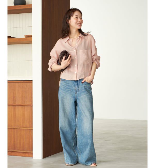 Plage「《追加予約》RAMIE LYOCELL CROPPED シャツ」|シャツ・ブラウス|
