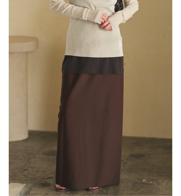 Plage「《追加予約》R&rsquo;IAM ダイバータイトスカート」|スカート|ブラウン