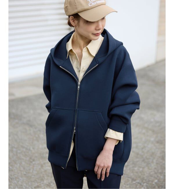 SLOBE IENA「《追加5》ボリュームジップアップフーディー」|パーカー|