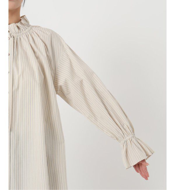 SLOBE IENA「《追加2》タイプライターフリルカラーブラウス」|シャツ・ブラウス|