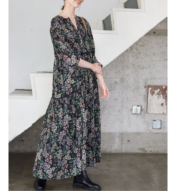 SLOBE IENA「《WEB限定/追加》FLOWER PRINT ワンピース」|ワンピース|