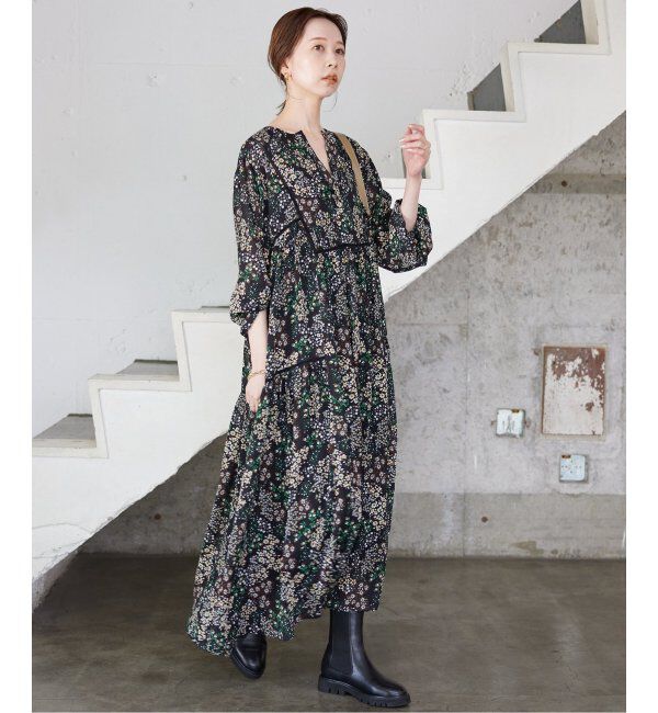 SLOBE IENA「《WEB限定/追加》FLOWER PRINT ワンピース」|ワンピース|