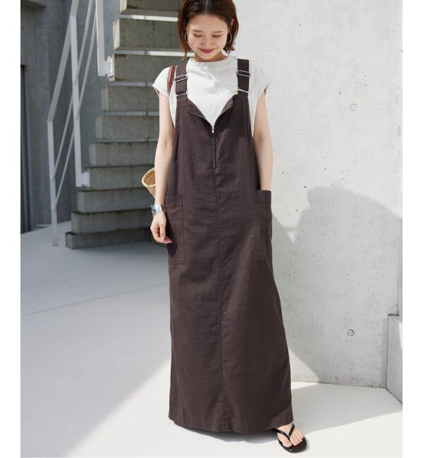 SLOBE IENA「《WEB/一部店舗限定/追加2》アイラインジャンパースカート」|ワンピース|