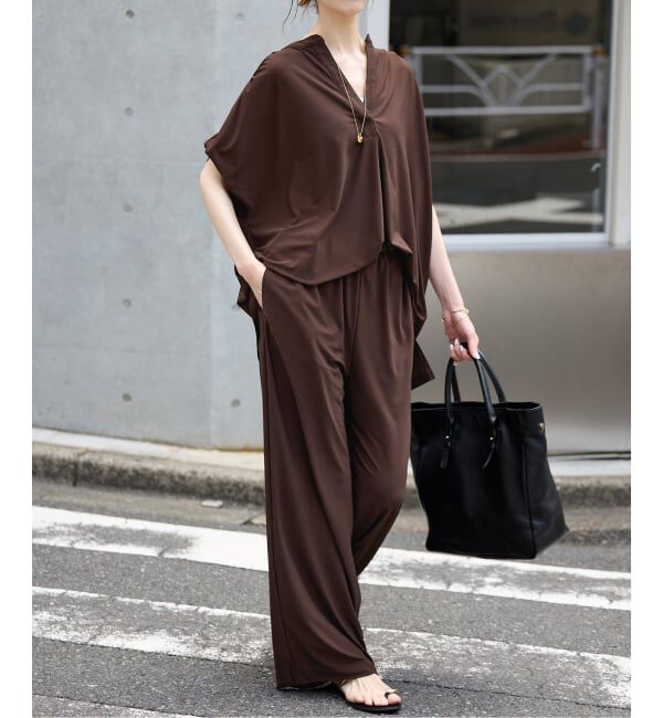 SLOBE IENA「《2枚セット》カットジョーゼットセットアップ」|Tシャツ・カットソー|