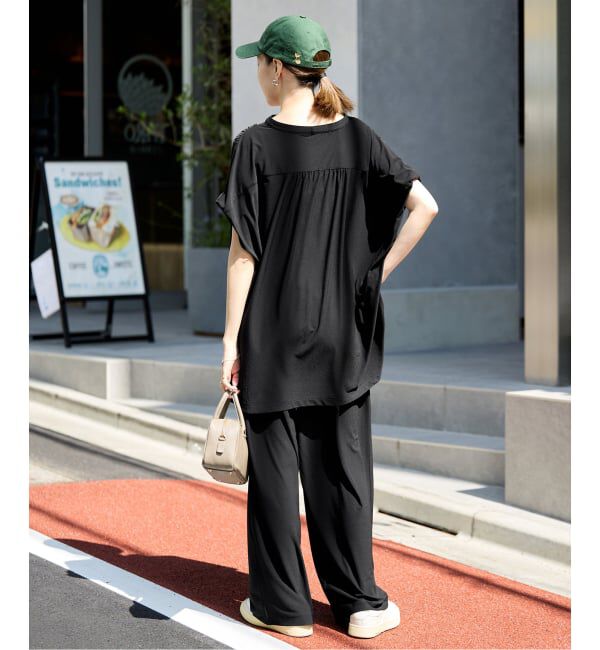 SLOBE IENA「《2枚セット》カットジョーゼットセットアップ」|Tシャツ・カットソー|
