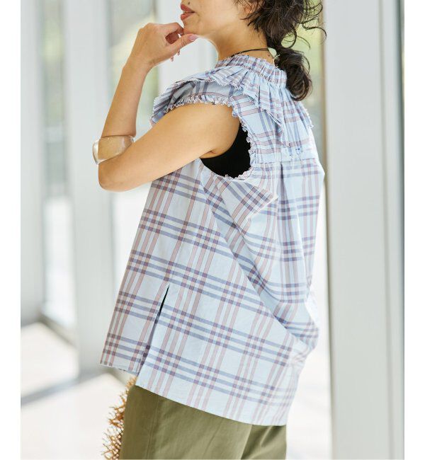 IENA LA BOUCLE「IENA LA BOUCLE C/Pポプリンフリルカラーシャツ」|シャツ・ブラウス|