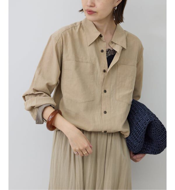 SLOBE IENA「《予約》ビンテージワッシャーBOYS シャツ」|シャツ・ブラウス|