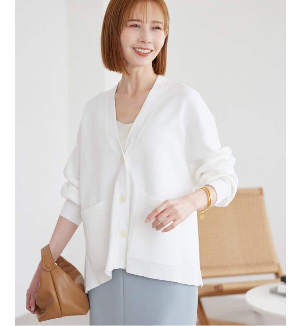 SLOBE IENA「《WEB・一部店舗限定/追加予約》スムースニットカーディガン」|カーディガン|