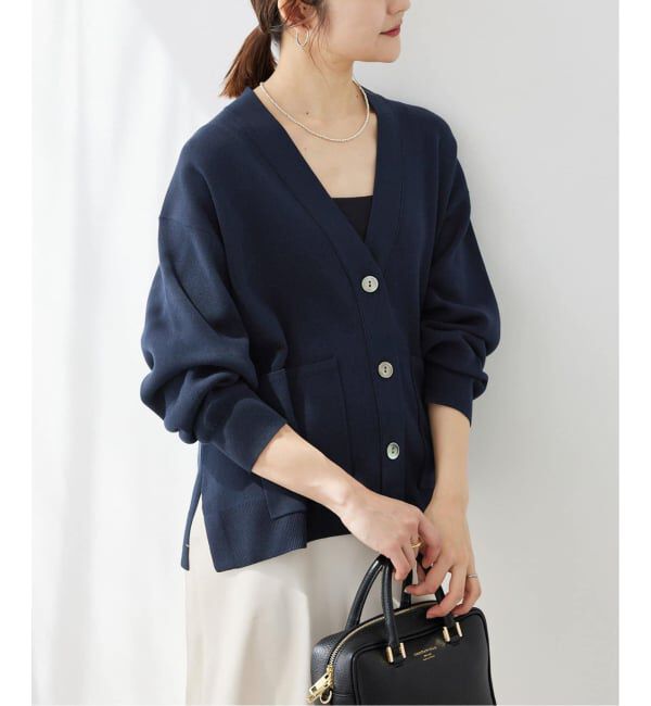 SLOBE IENA「《WEB・一部店舗限定/追加予約》スムースニットカーディガン」|カーディガン|