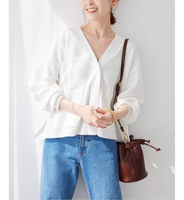 SLOBE IENA「《WEB・一部店舗限定/追加予約》スムースニットカーディガン」|カーディガン|