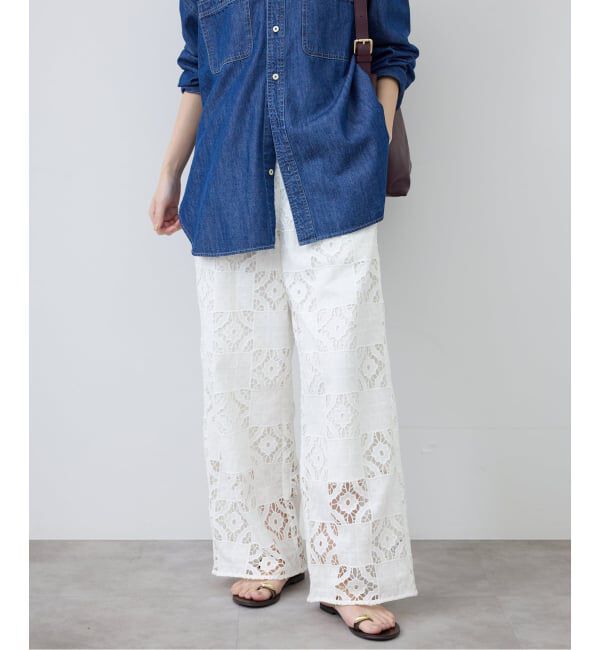 SLOBE IENA「《予約》コットンレースイージーパンツ」|その他|