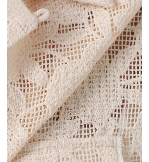 SLOBE IENA「《予約》ブロイダーレースオープンカラーシャツ」|シャツ・ブラウス|