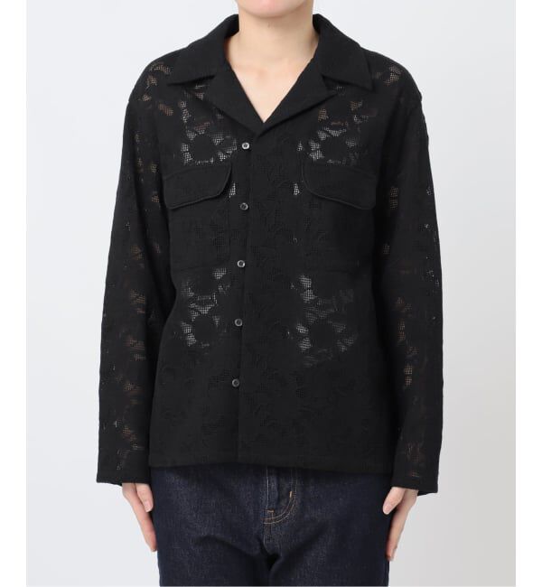 SLOBE IENA「《予約》ブロイダーレースオープンカラーシャツ」|シャツ・ブラウス|