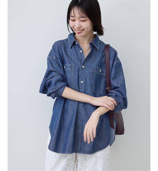 SLOBE IENA「《予約》LEDENIM LABOR FORM デニムシャツ」|シャツ・ブラウス|