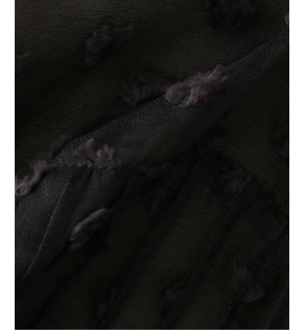 SLOBE IENA「《WEB限定/追加予約》フラワージャガードフリルブラウス」|シャツ・ブラウス|