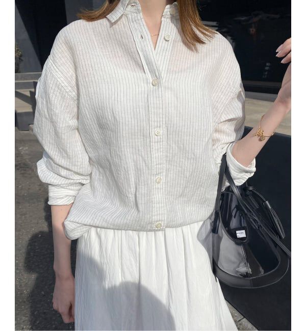 SLOBE IENA「《追加予約》リネンコットンレギュラーシャツ」|シャツ・ブラウス|ホワイト A