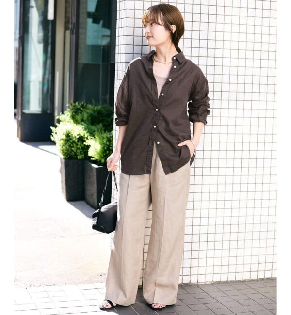 SLOBE IENA「《追加予約》リネンコットンレギュラーシャツ」|シャツ・ブラウス|