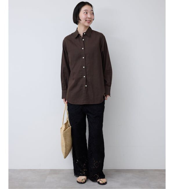 SLOBE IENA「《追加予約》リネンコットンレギュラーシャツ」|シャツ・ブラウス|