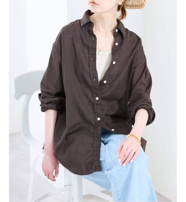 SLOBE IENA「《追加予約》リネンコットンレギュラーシャツ」|シャツ・ブラウス|