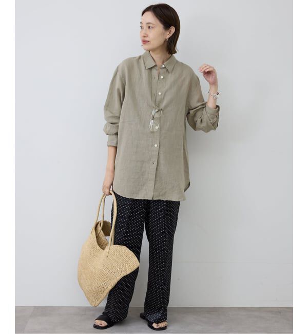SLOBE IENA「《追加予約》リネンコットンレギュラーシャツ」|シャツ・ブラウス|