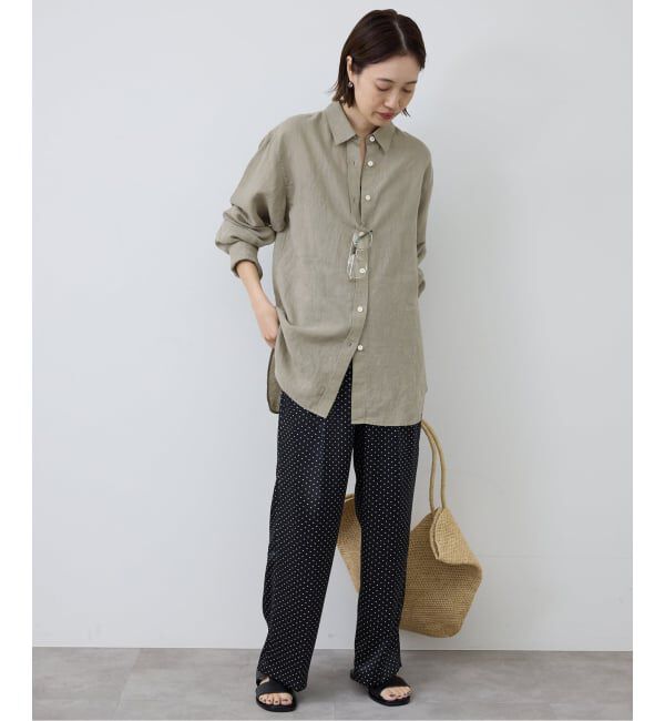 SLOBE IENA「《追加予約》リネンコットンレギュラーシャツ」|シャツ・ブラウス|