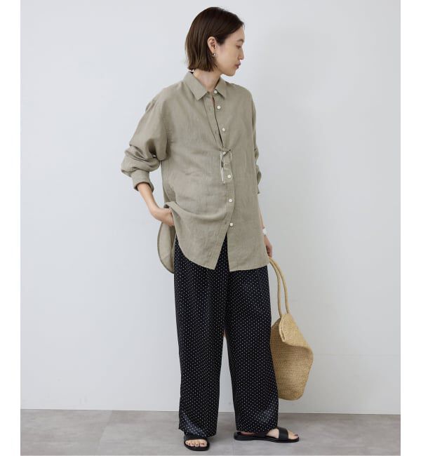 SLOBE IENA「《追加予約》リネンコットンレギュラーシャツ」|シャツ・ブラウス|