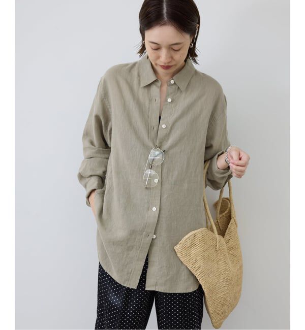 SLOBE IENA「《追加予約》リネンコットンレギュラーシャツ」|シャツ・ブラウス|