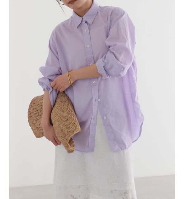 SLOBE IENA「《追加予約》リネンコットンレギュラーシャツ」|シャツ・ブラウス|