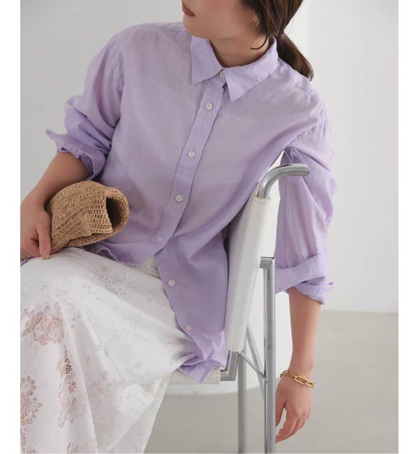 SLOBE IENA「《追加予約》リネンコットンレギュラーシャツ」|シャツ・ブラウス|