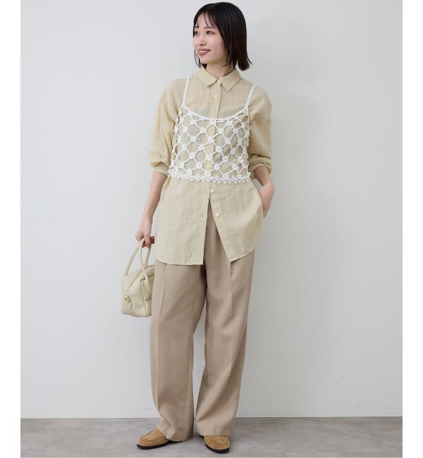 SLOBE IENA「《追加予約》リネンコットンレギュラーシャツ」|シャツ・ブラウス|