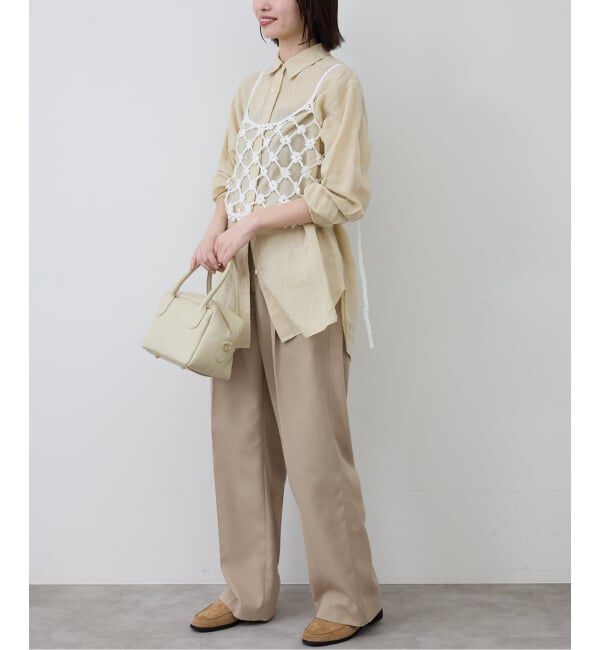 SLOBE IENA「《追加予約》リネンコットンレギュラーシャツ」|シャツ・ブラウス|