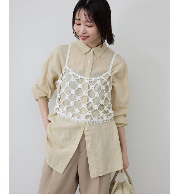 SLOBE IENA「《追加予約》リネンコットンレギュラーシャツ」|シャツ・ブラウス|