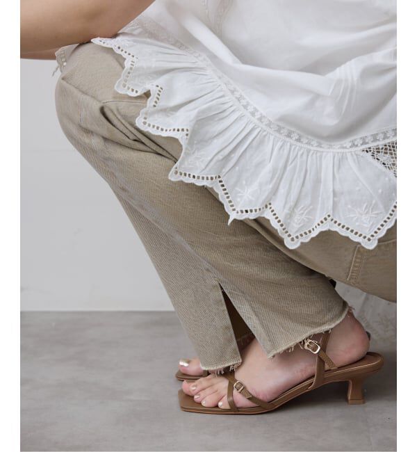 SLOBE IENA「《予約》SLOBE レザークロスサンダル」|サンダル|