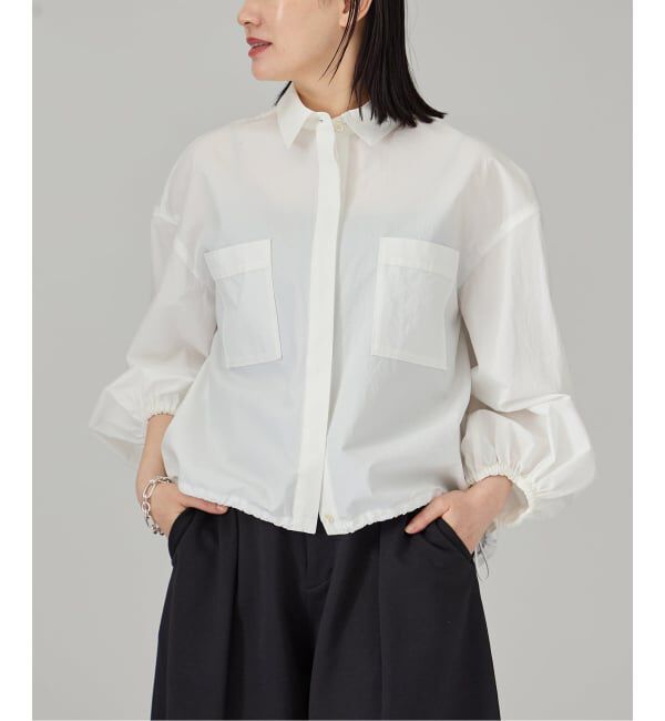 VERMEIL par iena「《予約》Drawstring シャツ」|シャツ・ブラウス|ホワイト