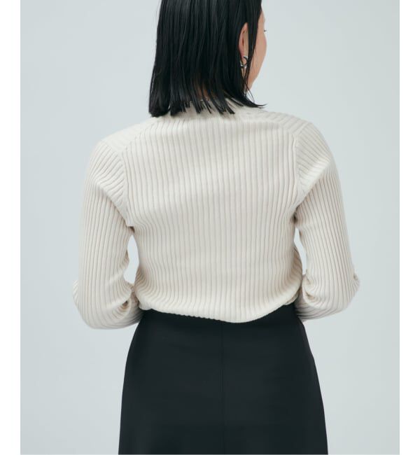 VERMEIL par iena「《予約》イタリア糸 RIB Vネックプルオーバー」|ニット・セーター|