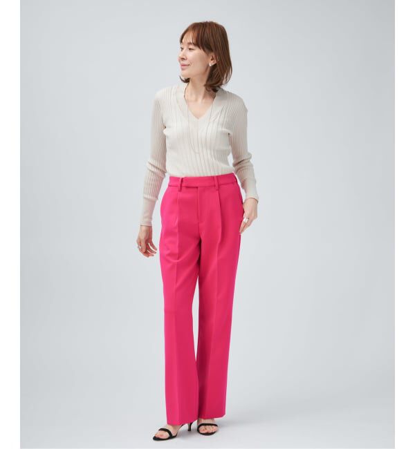 VERMEIL par iena「《予約》イタリア糸 RIB Vネックプルオーバー」|ニット・セーター|